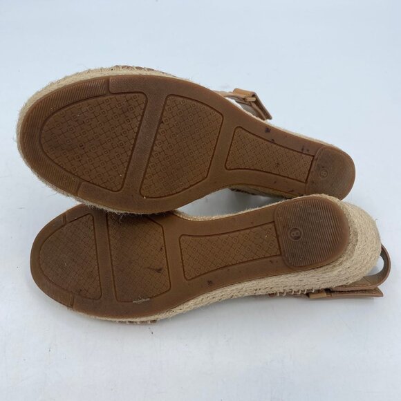 Tory Burch Tan Espadrille Wedges | Size 8 High Heel - Picture 4 of 8